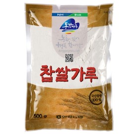 NongHyup Glutinous Rice Flour, Sweet Rice Powder 한국산 찹쌀가루, 500g (1.1lb) from South Korea 100%