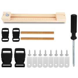 Paracord Jig, 13.9 x 2.4 x 1.4 Inch Paracord Device Wooden Stencil Adjustable Paracord Stencil Braiding Bracelets Tool Necklace Bracelet Maker Wooden Bracelet Braiding Weaving Craft Tool Kit