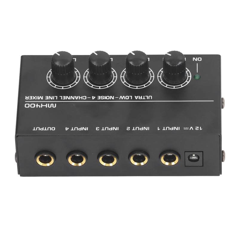 4 Channel Mixer Black Ultra Low Noise 4 Channel Compact