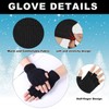 COCELERYRE 4 Pairs Winter Half Finger Gloves Warm Fingerless Gloves