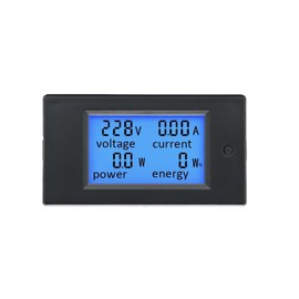 CZKE 20A 100A AC 80-260V DC 6.5-100V Digital LED Display Voltmeter Ammeter Wattmeter Power Energy Meter 12V 24V 110V 220V Volt Tester(DC 20A Meter)