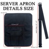 NANJIL Server Apron Waiter Waitress Pouch Restaurant Water-resistant Apron Bag