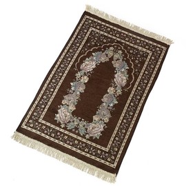 Hitopin 1 Piece Prayer Mat, Prayer Mat Islam, Prayer Mat Islamic, Muslim Prayer Rug, Soft Prayer Carpet, for Ramadan Islamic Muslim Prayer, Great Gift for Family, Friends (Brown)