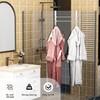 Frameless Glass Door Shower Towel Rack, Double Bar, 8 Hooks,
