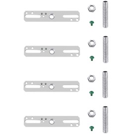 ECUDIS 4" Light Fixture Crossbar, 4 Pack Ceiling Light Plate Kit, Lighting Crossbar Mounting Bracket Universal Lamp Fixture Hardware for Chandelier Wall Light with Screws