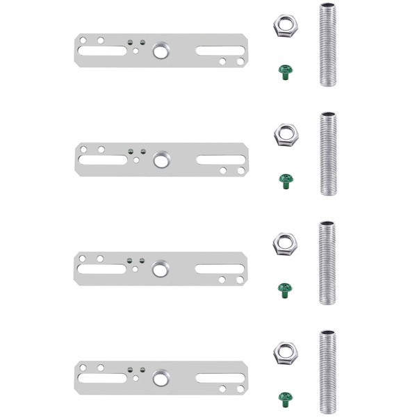 ECUDIS 4" Light Fixture Crossbar, 4 Pack Ceiling Light Plate