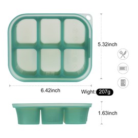 Haakaa Aufbewahrung von Babynahrung aus Silikon - Perfekter Aufbewahrungsbehälter für hausgemachte Babynahrung, Gemüse- und Obstbreie und Muttermilch