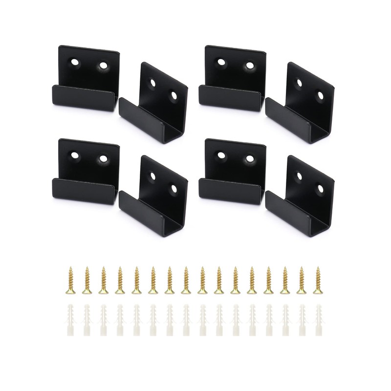 QWORK 8 Pieces U Angle Bracket Stainless Steel Heavy Duty