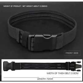 Peminkoo Tactical Thigh Strap, Elastic Band Strap, Non-Slip Belt, Universal Thigh Holster, Leg Hanger, Airsoft Military Hunting Leg Strap (Green)