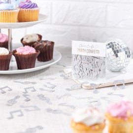 50 x Silver Music Note Confetti | Musician Birthday Party Table Scatter