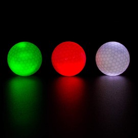 THIODOON Glow in The Dark Golf Balls Light up Led Golf Balls Night Golf Gifts for Men Kids Women 3 Pack (Red& Green& White)