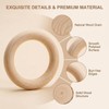 12Pcs Unfinished Wooden Rings 2.7 Inch