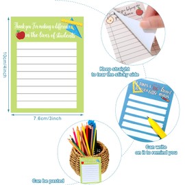 Teacher Notepad Sets Lined Notepads Teacher To Do List Memo Notepads for Teacher Appreciation Present Colored Sticky Notes Cute Paper Stationery Organizer Supplies for School (36 Pcs, Cute Style)