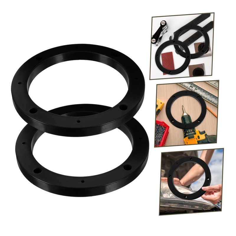 Ciieeo 1Pair Car Speaker Spacer Rings Plastic Adapter for Enhanced