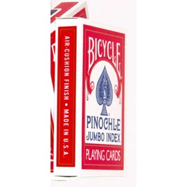 Pinochle Playing Cards Jumbo Index - Bundle of 6 Decks