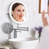GREENFROM Wall Mounted Lighted Makeup Mirror: 8.5 Inch Double Sided