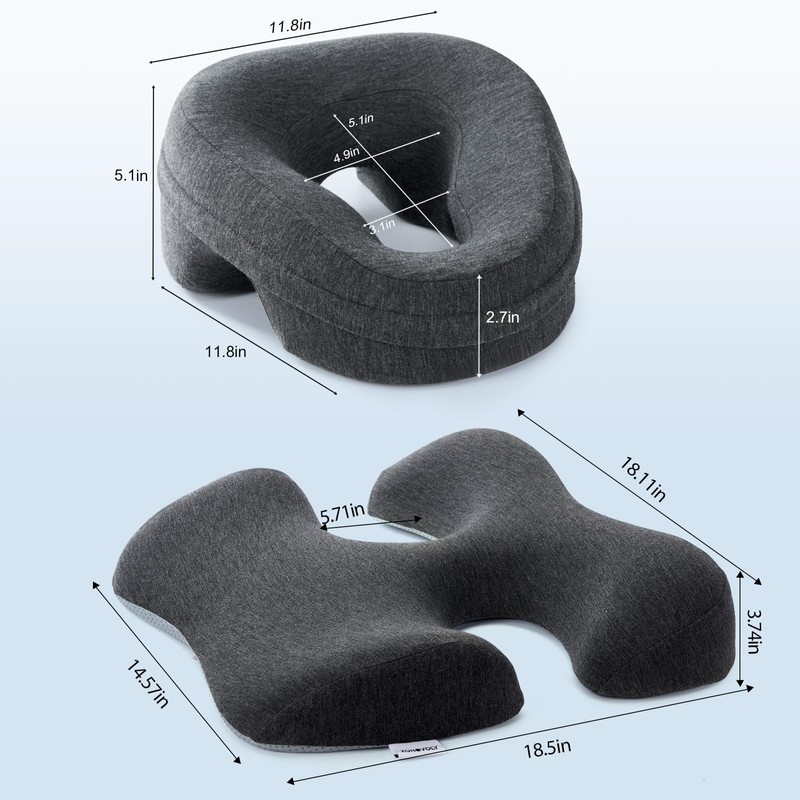 KONOVOLY Breast Pillow and Face Down Pillow for Massage Set,