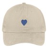 Trendy Apparel Shop Blue Heart Embroidered Cap Premium Cotton Dad