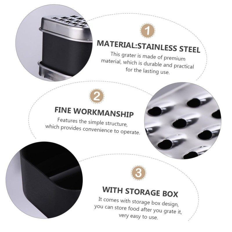 LIFKOME 1Pc Kitchen Grater with Storage Container Peeling Tool for