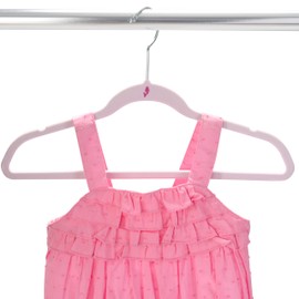 Simplify Kids 25 Pack Velvet Hangers, Slim Non Slip Design, Space Saver, Colors to Match Any Baby Nursey, Blush, 25 Count