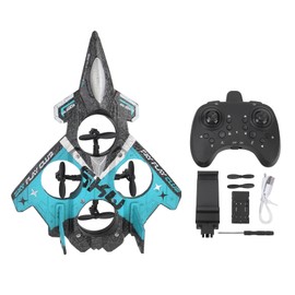 RC Stunt Drone Aerial Photography Three Speed Switching 360° Spin Headless Mode 2.4GHz RC Fighter Airplane for Gift Toys Blue Single Battery