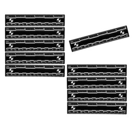 Crime Scene Professional Evidence Photography Scale, 10-Pack, 15cm/6inch Vinyl Rulers with Reference Circles, Dual Measurement (Black)