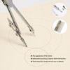 Drawing Compass and Plastic Math Protractors 180 Degree,6 Inch Swing