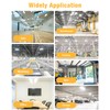 JC-LGL LED Linear High Bay Light, 130W 19500LM High Bay