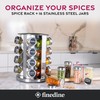 FineDine: Stainless steel round spice rack 16 Pack
