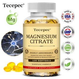 Magnesium citrate capsules - Promotes bone health - Supports nerve and muscle function - High absorption rate non-GMO vegan gluten-free, 2 pieces, 120 servings / 구연산마그네슘캡슐-뼈건강증진-신경 및 근육기능 지원- 높은 흡수율 non-GMO 비건성 글루텐 프리, 2개, 120회분