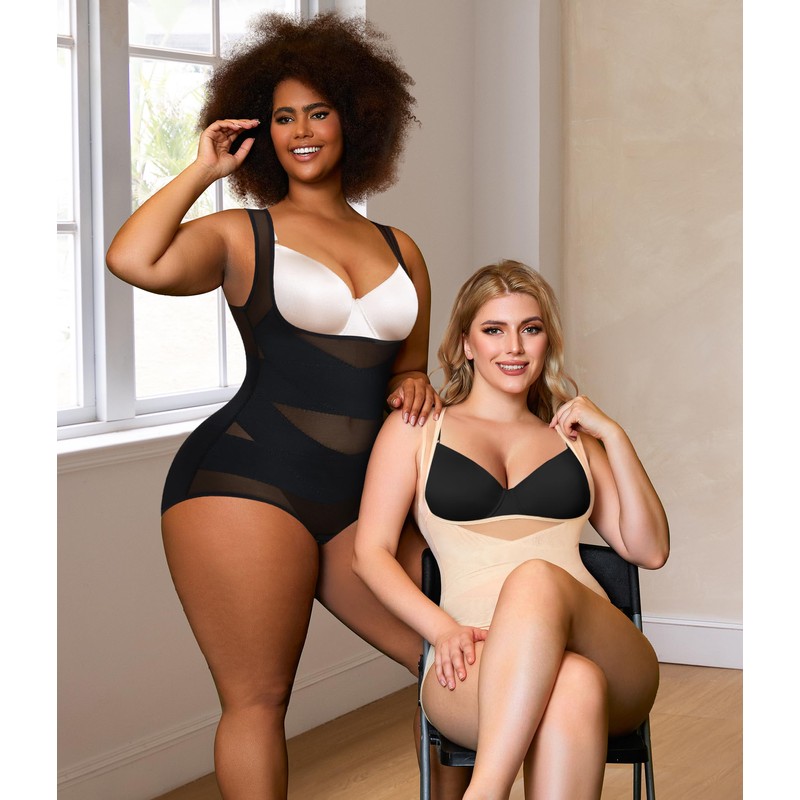Nebility Plus Size Shapewear Bodysuit for Women Tummy Control Body