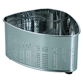 Pearl Metal HB-4160 Triangular Corner, Deep Shape, Antibacterial, Stainless Steel, Rubber Feet, Made in Japan at Aqua