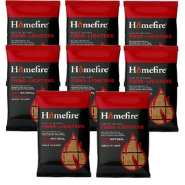 Topline Natural Wood Eco Firelighters - 224 Odourless Fire Starters Ideal for Wood Burners, Multi-fuel Stoves, Fire Pits, Pizza Ovens, BBQs, Fireplace, and Open Fire, Comes Card.
