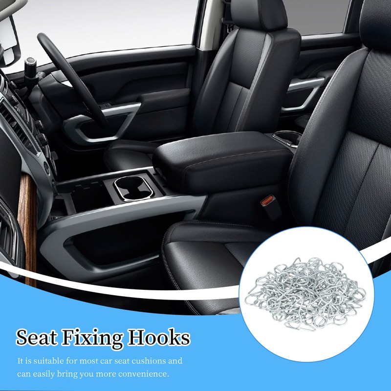 100 Pieces Car Seat Cover Hooks, 28mm S Hooks, Vehicle