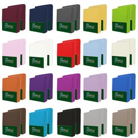 NatureMark 2 Pack Microfibre Fitted Sheet, Double Pack in Many Sizes and Colours Brand Quality Oeko-Tex Standard 100
