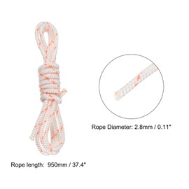 PATIKIL 0.95 Meter Length 2.8mm Dia. Pull Cord Rope, 5 Pcs Nylon Braided Pull Recoil Start Cord Rope for Lawn Mower Chainsaw Trimmer