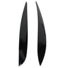2Pcs Front Headlight Eyebrow Eye Lid Cover Trim Glossy Black