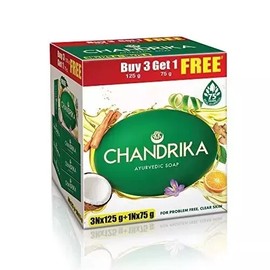 Chandrika Soap Pack of 4 -125g x 3 and Get 75g Free-US Seller Multi Discount