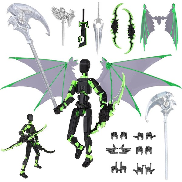 T13 Action Figure with Wings, 13 cm T13 Action Figure,
