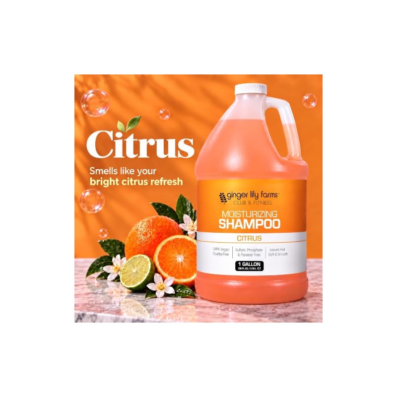 Ginger Lily Farms C and F Formula Shampoo, Citrus Gallon,