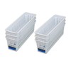 Mainstays Slim Plastic Storage Trays Baskets in White- Set of