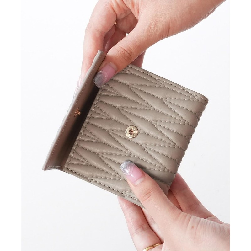 Alto Rose Trifold Wallet, Compact, Cute, Mini Wallet, Women's, Quilted,