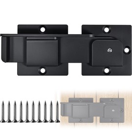 ZZBUY 7.5" Flip Gate Latch Lock, Heavy Duty Adjustable Door Latch with Padlock Hole for Sliding & Swing Open Gates, Outdoor Wooden Fence, Barn Door, Shed, Garage, Yard