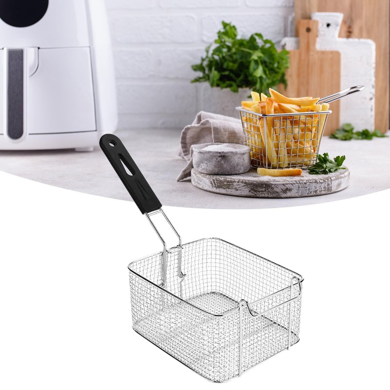 Cesta para Freír conLargo, Cesta de Freidora Eléctrica de Malla