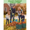 2 Pack Kids Adjustable Leaf Rake(25" to34) with 2 Pairs