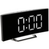 Digital Alarm Clock Mirror Smart Light Sensing Curved Screen LED