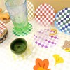 4 PCS Black Acrylic Cup Coasters, 9.5cm Round Acrylic Coasters,