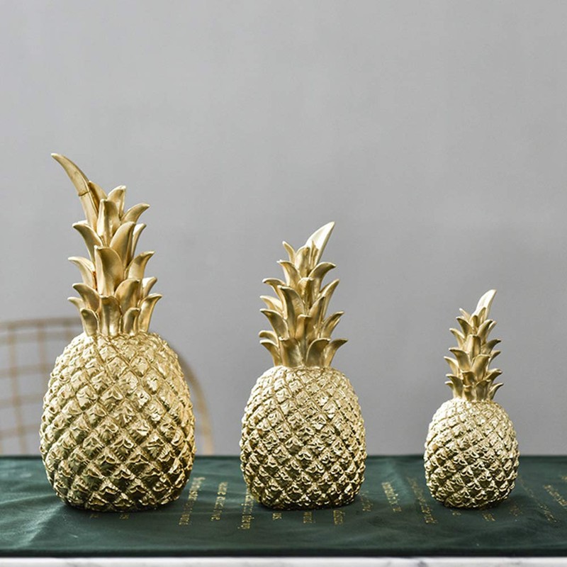 Stecto Decorative Pineapple Gold, Nordic Modern Resin Pineapple Ornaments, Decorative