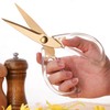 Jasni Transparent Handle Stainless Steel Sharp Powerful Kitchen Scissors Multi-Purpose