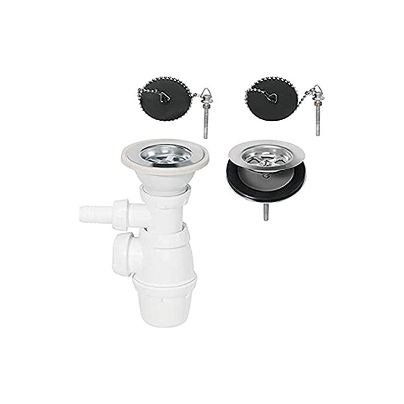 Wirquin 30718733 – Drain for 2 Communicating Basins D60 mm